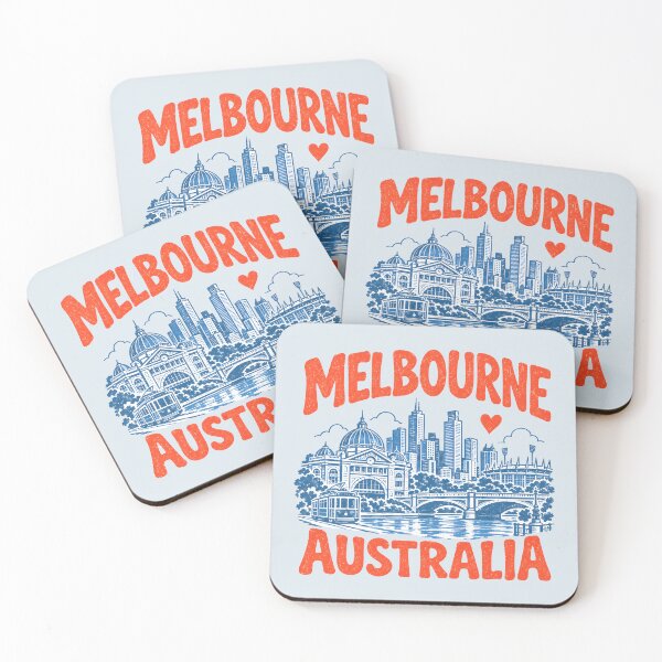 Item preview, Melbourne Australia Retro City designed and sold by HowToCanadian.