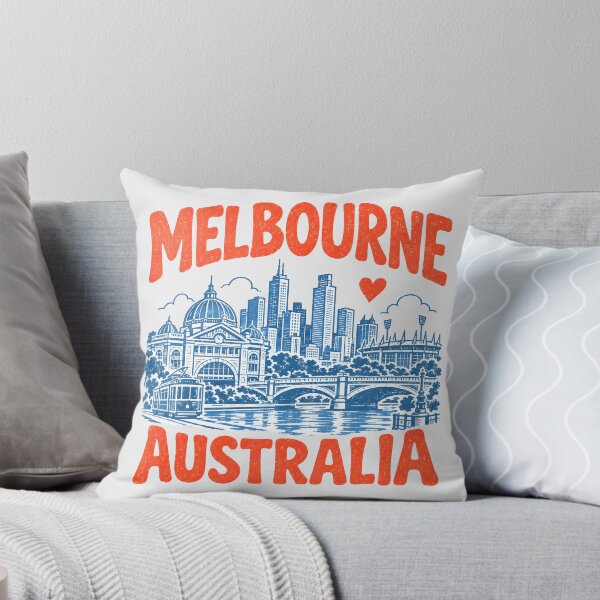 Item preview, Melbourne Australia Retro City designed and sold by HowToCanadian.