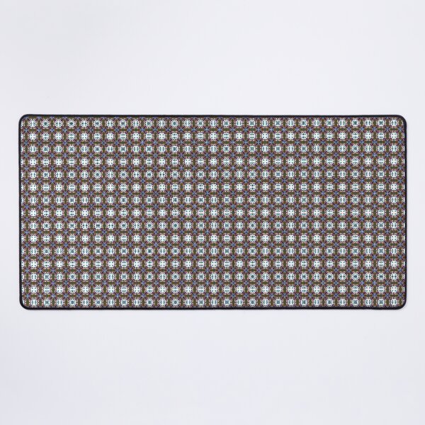 Item preview, Geometric endless pattern in blue & brown – Modern fabric design designed and sold by Herzbaumatelier.