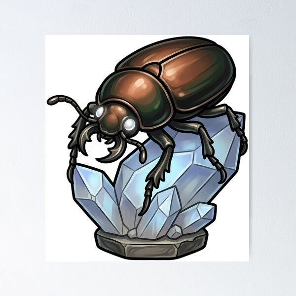 Item preview, Gothic Rainbow Scarab Moonstone Crystal designed and sold by IllumeInk.
