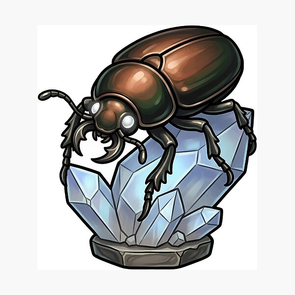 Item preview, Gothic Rainbow Scarab Moonstone Crystal designed and sold by IllumeInk.