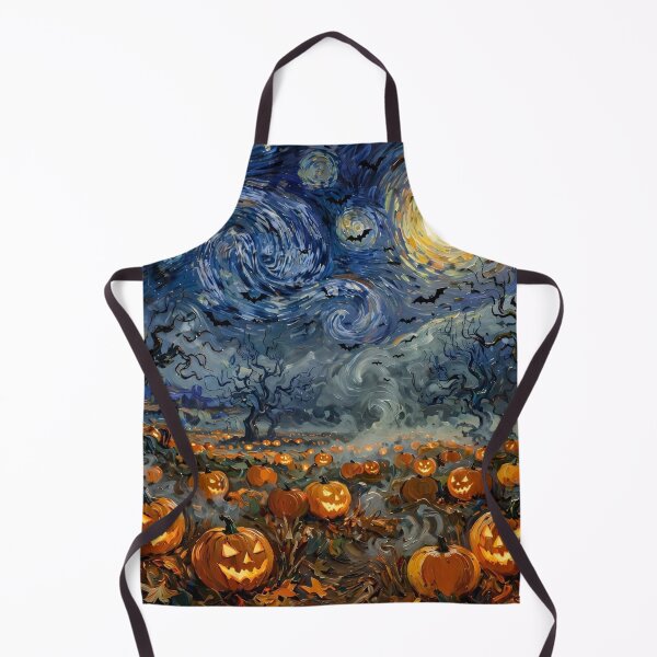 Item preview, Starry Night Halloween Pumpkin Field designed and sold by Late Theory.