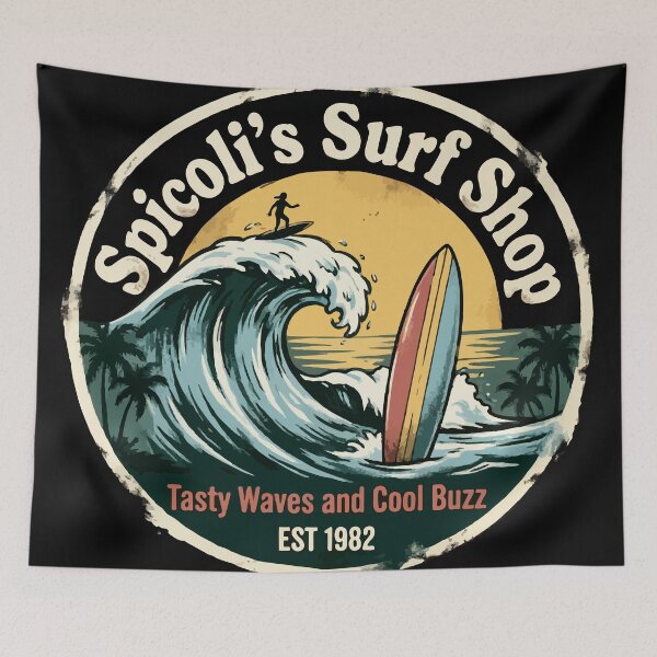Item preview, Spicoli's Surf Shop Retro Surf Van designed and sold by Etch-art.