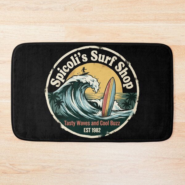 Aperçu de l'œuvre Spicoli's Surf Shop Rétro Surf Van créée et vendue par Etch-art.