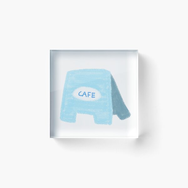 Item preview, Blue Cafe Sidewalk Sign Board designed and sold by raun.draw.