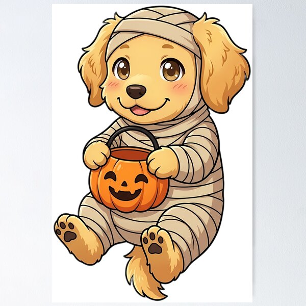 Item preview, Cute Golden Retriever Puppy Mummy Costume Trick-or-Treat designed and sold by pumsquare.