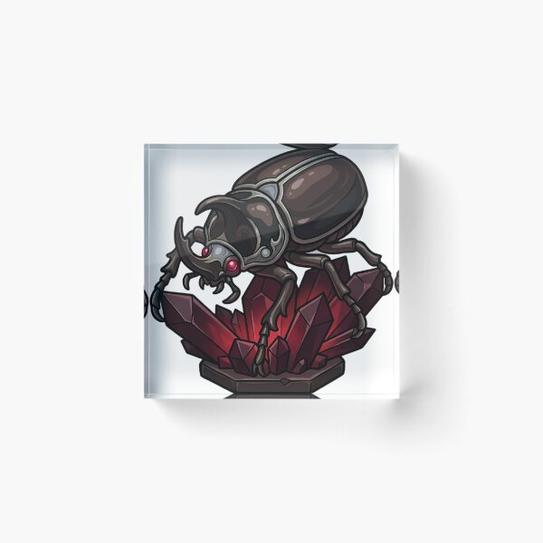 Item preview, Gothic Elephant Beetle Garnet Crystal designed and sold by IllumeInk.