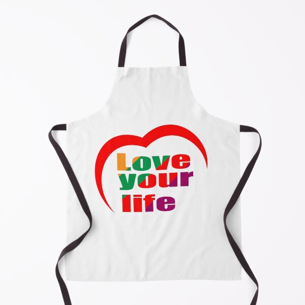 Item preview, Love Your Life Inspirational Heart Typography T-Shirt Design designed and sold by Carftora786.