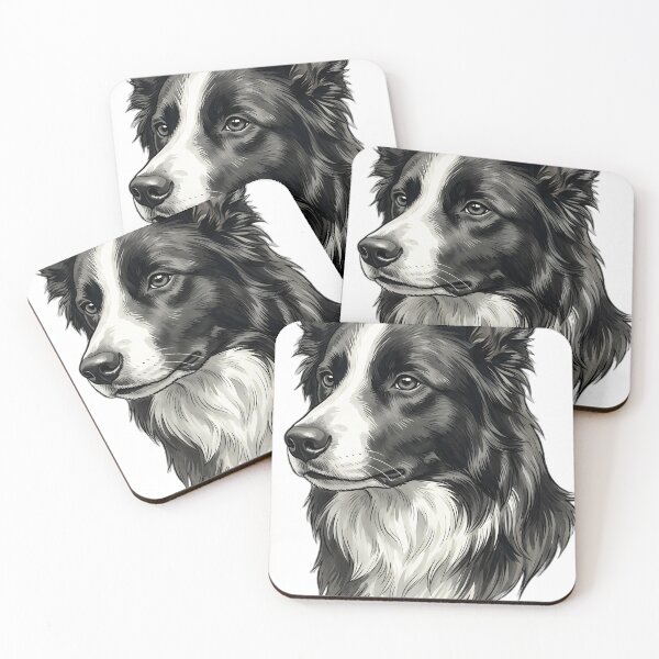 Item preview, Vintage Naturalist Border Collie Portrait — Antique Dog Breed Art designed and sold by Catch333.
