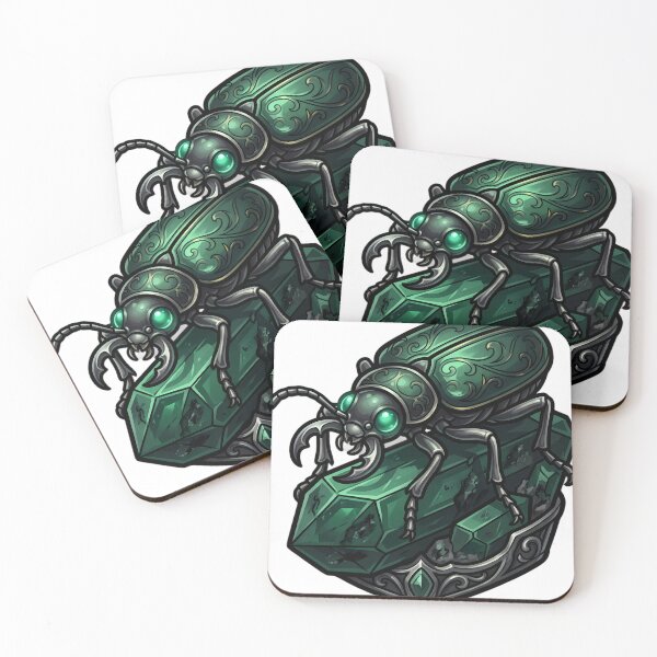 Item preview, Gothic Tiger Beetle Emerald Crystal designed and sold by IllumeInk.