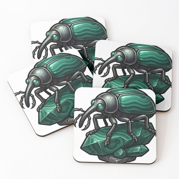 Item preview, Gothic Weevil Malachite Crystal designed and sold by IllumeInk.