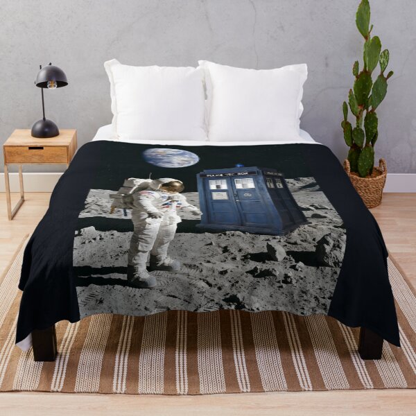 Item preview, NASA astronaut finds police box on the moon designed and sold by WiseBow.