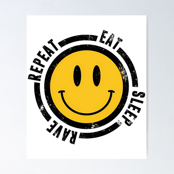 Item preview, Eat Sleep Rave Repeat - Fatboy Slim designed and sold by waylon-reese.