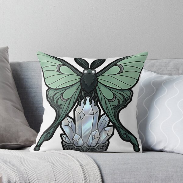 Item preview, Gothic Luna Moth Moonstone Crystal designed and sold by IllumeInk.