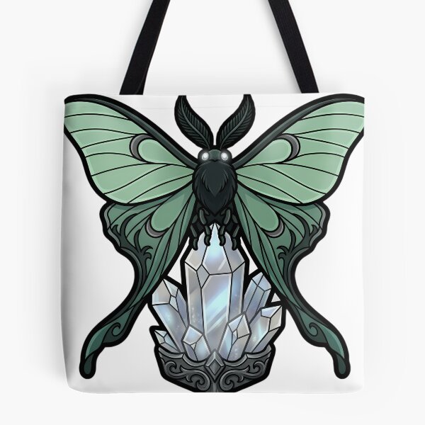 Item preview, Gothic Luna Moth Moonstone Crystal designed and sold by IllumeInk.