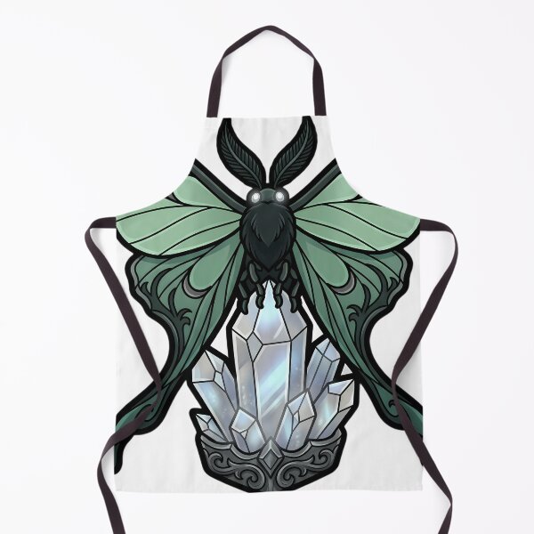 Item preview, Gothic Luna Moth Moonstone Crystal designed and sold by IllumeInk.