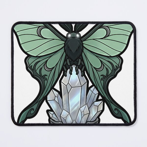 Item preview, Gothic Luna Moth Moonstone Crystal designed and sold by IllumeInk.