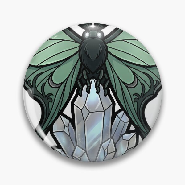 Item preview, Gothic Luna Moth Moonstone Crystal designed and sold by IllumeInk.