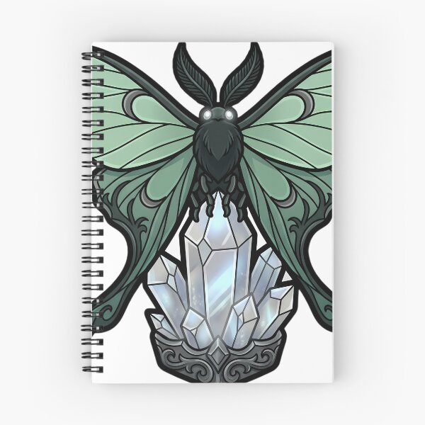 Item preview, Gothic Luna Moth Moonstone Crystal designed and sold by IllumeInk.