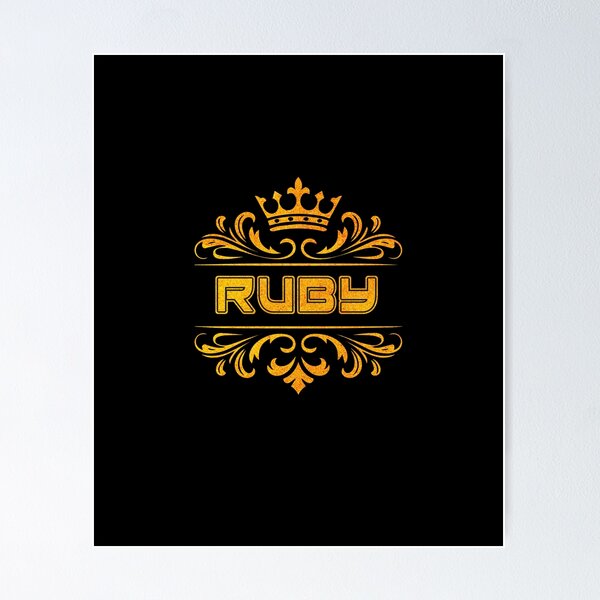 Item preview, Ruby Personalized Name With Crown - Cool & Custom Gift for Girls, Teens designed and sold by Oussinc.
