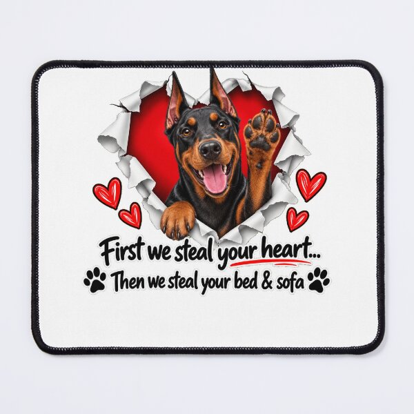 Item preview, Funny Doberman Dog Sofa Quote designed and sold by luu phong.