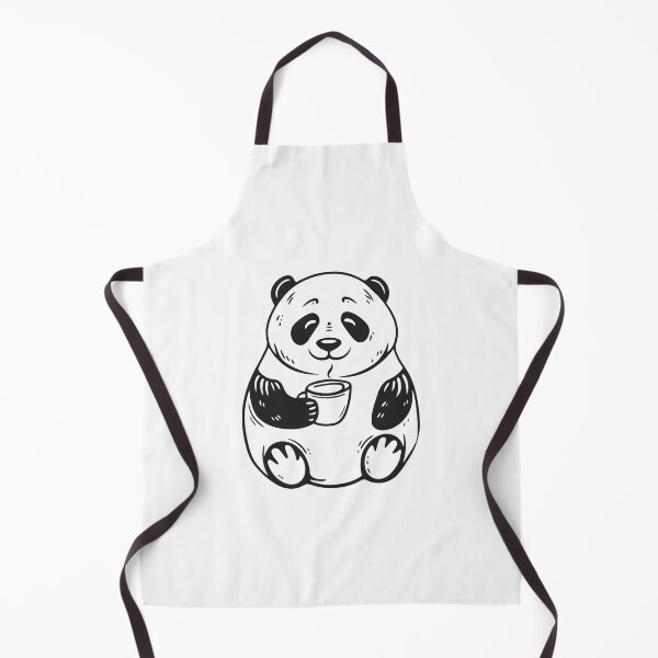 Item preview, Panda with Coffee Funny Gift designed and sold by OneLine Studio.