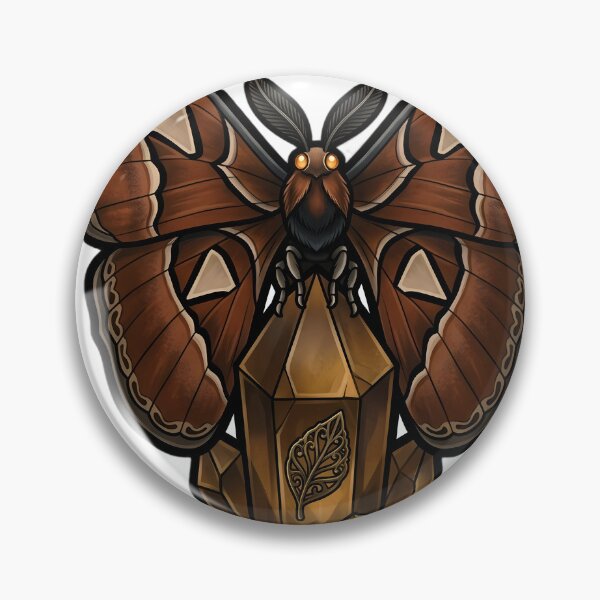 Item preview, Gothic Atlas Moth Dark Amber Crystal designed and sold by IllumeInk.