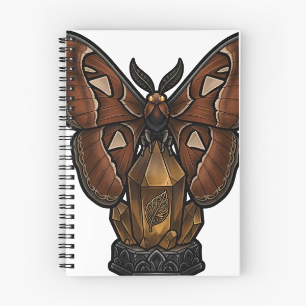 Item preview, Gothic Atlas Moth Dark Amber Crystal designed and sold by IllumeInk.