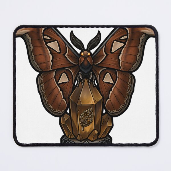 Item preview, Gothic Atlas Moth Dark Amber Crystal designed and sold by IllumeInk.