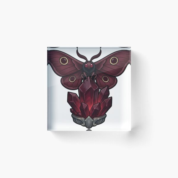 Item preview, Gothic Emperor Moth Garnet Crystal designed and sold by IllumeInk.