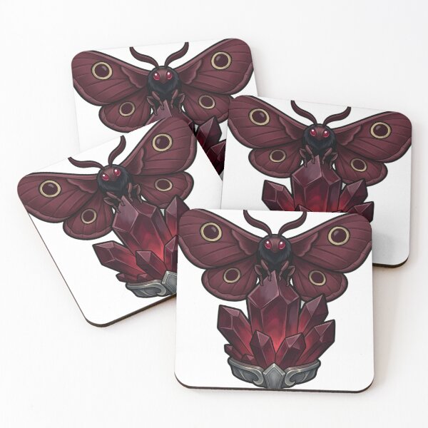 Item preview, Gothic Emperor Moth Garnet Crystal designed and sold by IllumeInk.