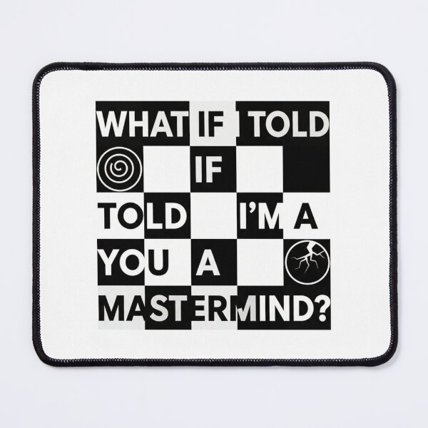 Item preview, Mastermind Checkerboard Typography – Strategy Puzzle Quote Design designed and sold by Apex Designs.