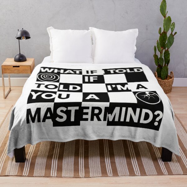 Item preview, Mastermind Checkerboard Typography – Strategy Puzzle Quote Design designed and sold by Apex Designs.