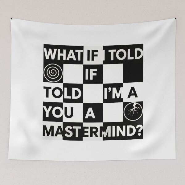 Item preview, Mastermind Checkerboard Typography – Strategy Puzzle Quote Design designed and sold by Apex Designs.