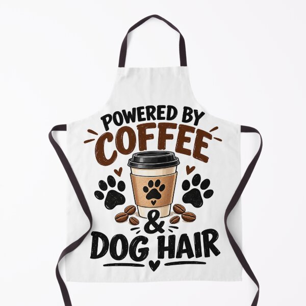 Item preview, Powered by Coffee and Dog Hair Funny Dog Lover Design designed and sold by SquareSign.