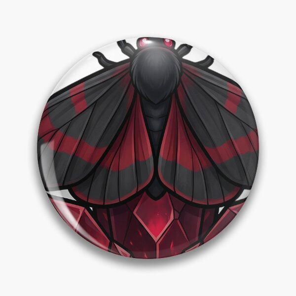 Item preview, Gothic Cinnabar Moth Ruby Crystal designed and sold by IllumeInk.