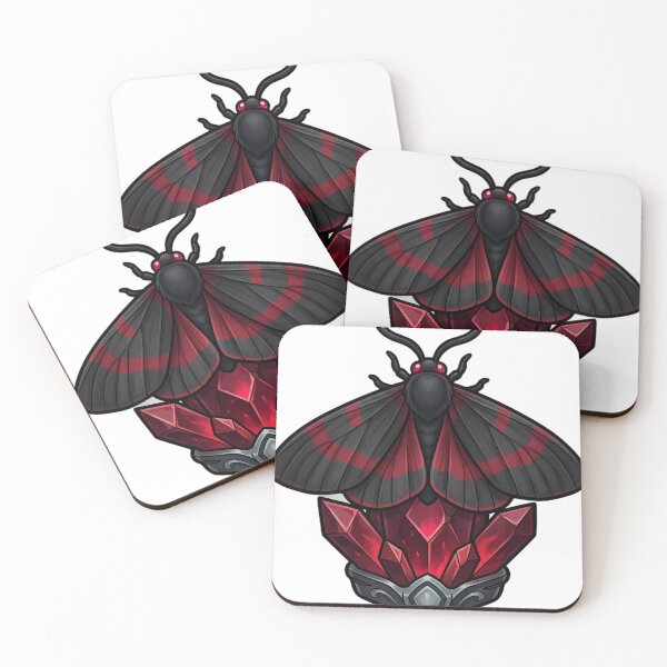 Item preview, Gothic Cinnabar Moth Ruby Crystal designed and sold by IllumeInk.