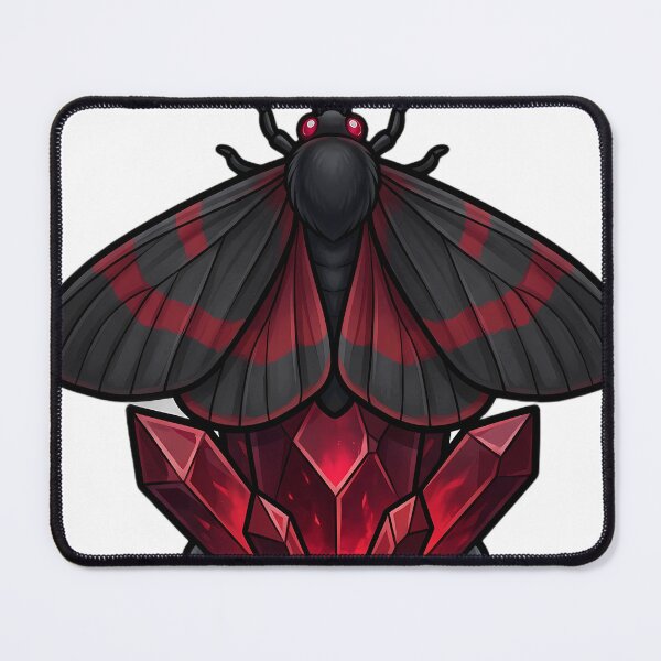 Item preview, Gothic Cinnabar Moth Ruby Crystal designed and sold by IllumeInk.