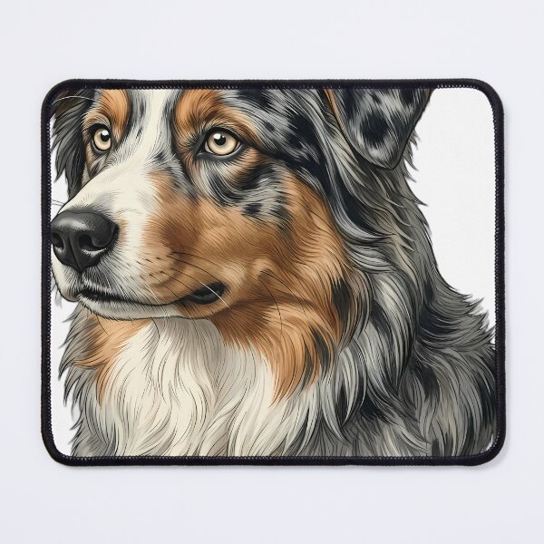 Item preview, Vintage Naturalist Australian Shepherd Portrait — Antique Dog Breed Art designed and sold by Catch333.