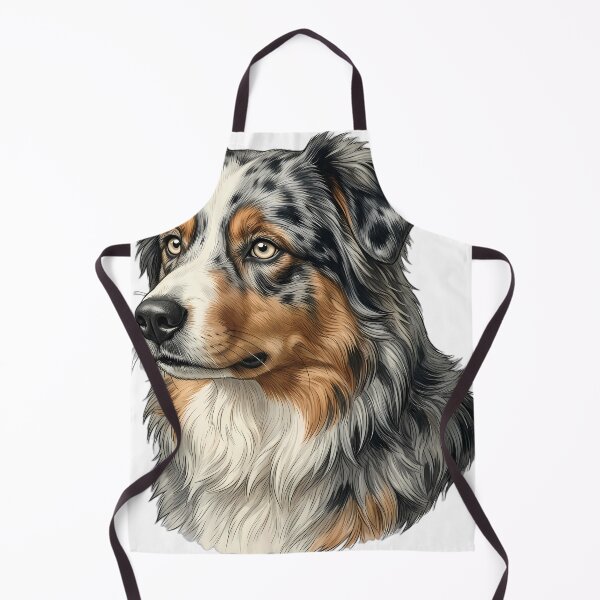 Item preview, Vintage Naturalist Australian Shepherd Portrait — Antique Dog Breed Art designed and sold by Catch333.