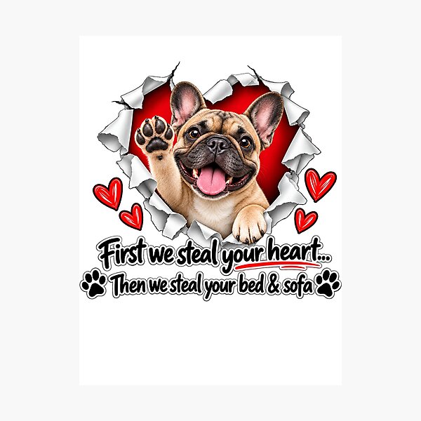 Item preview, Funny Frenchie Dog Sofa Quote designed and sold by luu phong.