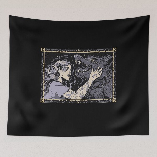 Item preview, Girl and Black Wolf designed and sold by honeyweet.