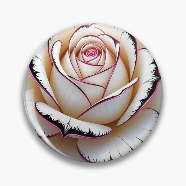 Item preview, Stylized White Rose with Black Accents designed and sold by DKSH1234.