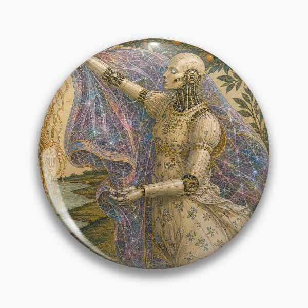 Item preview, The Birth of Digital Soul Right Panel Cyber Renaissance Art Print designed and sold by DMarquiseArt.