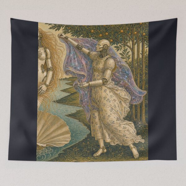 Item preview, The Birth of Digital Soul Right Panel Cyber Renaissance Art Print designed and sold by DMarquiseArt.