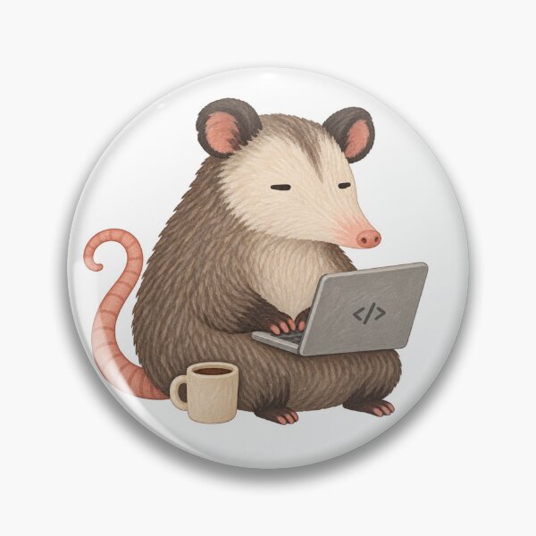 Item preview, Opossum Programmer with Laptop and “It Works on My Machine” Quote designed and sold by SayMaria.