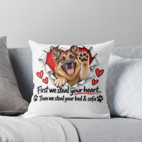 Item preview, Funny German Shepherd Dog Sofa Quote designed and sold by luu phong.