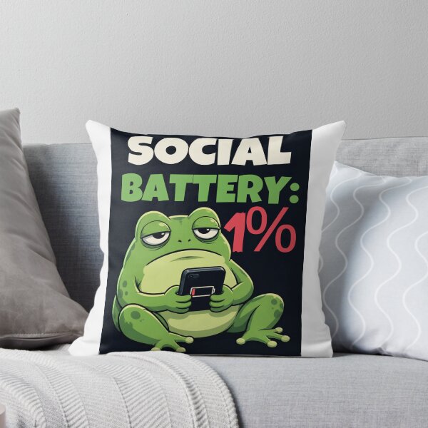 Item preview, Social Battery: 1% designed and sold by vbdilr.