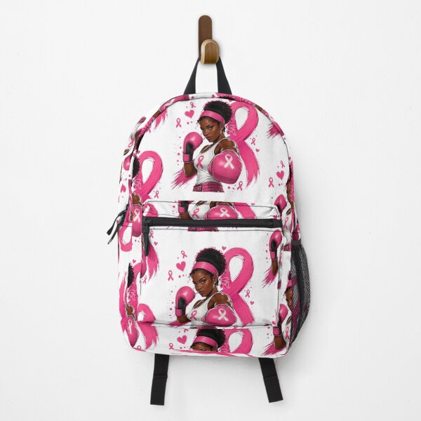 Item preview, Black Woman Boxer Pink Ribbon Breast Cancer Fighter Design designed and sold by gritgraphas.