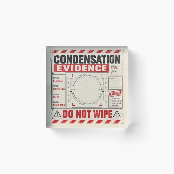 Item preview, Condensation Evidence – Funny Forensic Coaster Design designed and sold by astersgraphics.